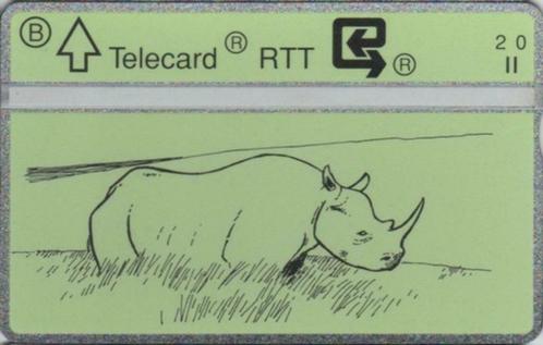 Télécarte Privée Belge P 205 Rhinocéros, Collections, Cartes de téléphone, Enlèvement ou Envoi