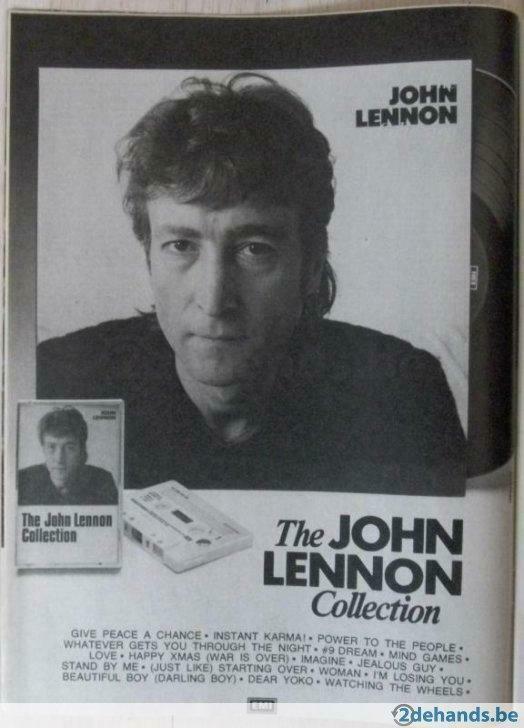 advertentie John Lennon LP The John Lennon Collection, Verzamelen, Film en Tv, Gebruikt
