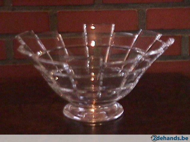 Prachtige Antieke Kristallen Art-Deco Coupe, Antiek en Kunst, Antiek | Glaswerk en Kristal, Ophalen