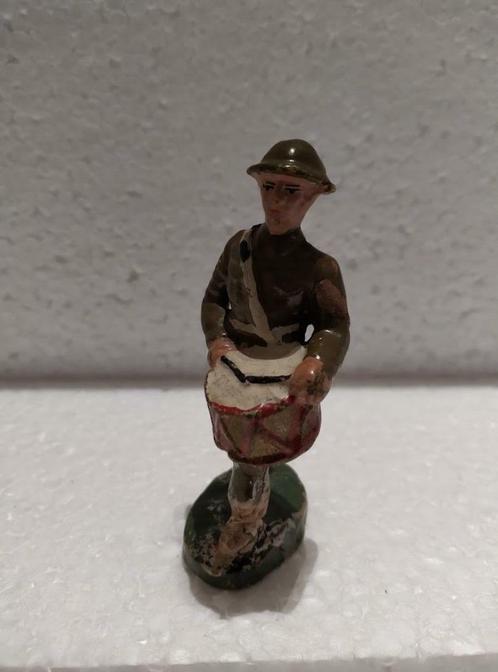 Vintage Papier Mache - Solido Belge - Soldat Batteur, Collections, Jouets miniatures, Utilisé, Enlèvement ou Envoi