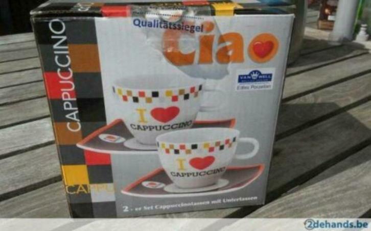 koffieservies/cappuccino 12kop en schotels Nieuw in verpakki, Huis en Inrichting, Keuken | Servies, Nieuw, Ophalen