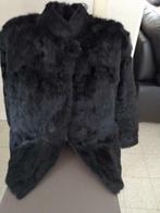 Zwarte bontjas, Kleding | Dames, Jassen | Winter, Zwart, Maat 42/44 (L), Zo goed als nieuw, Ophalen
