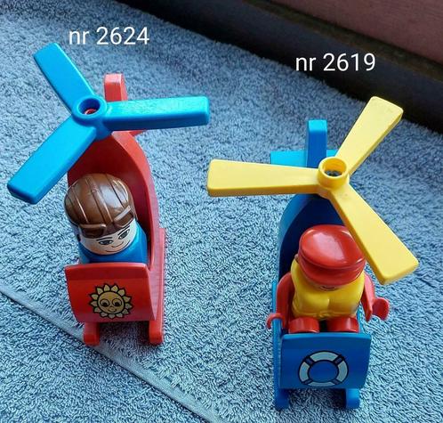 Duplo: vintage: helicopters nr 2624/2619, Kinderen en Baby's, Speelgoed | Duplo en Lego, Zo goed als nieuw, Duplo, Ophalen of Verzenden