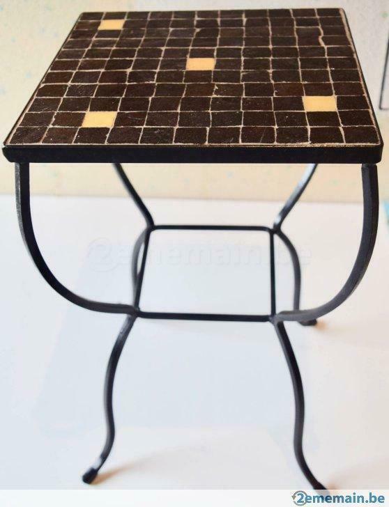 Table d'appoint Vintage avec mosaïques, Antiek en Kunst, Curiosa en Brocante
