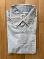 Chemise LACOSTE petits carreaux bleu clair blanc Taille 39, Comme neuf, Bleu, Lacoste, Tour de cou 39/40 (M)