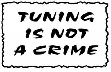 tuning is not a crime sticker