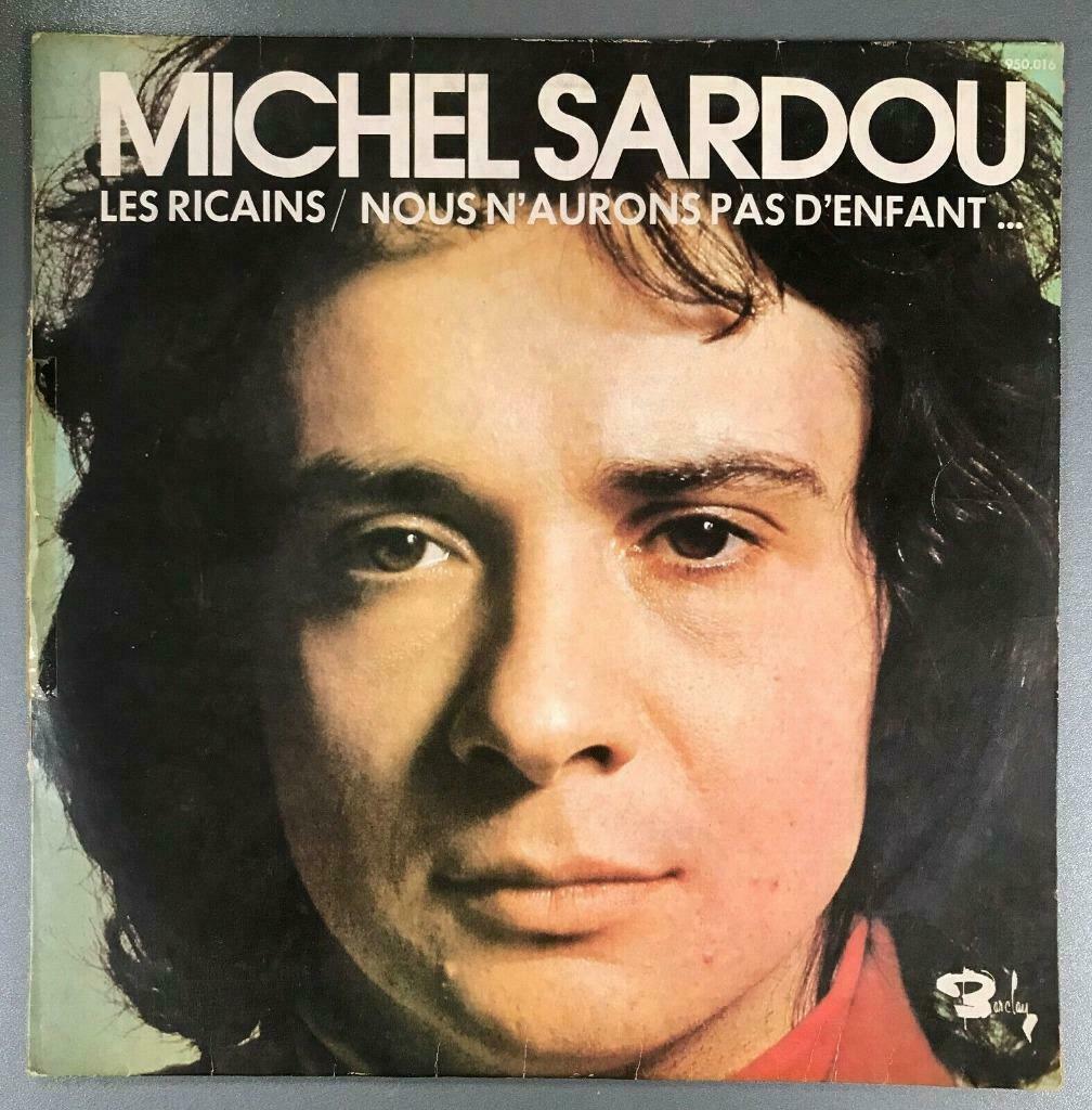 Vinyle de Michel Sardou: "Les Ricains/Nous n'aurons pas d'en, Ophalen of Verzenden