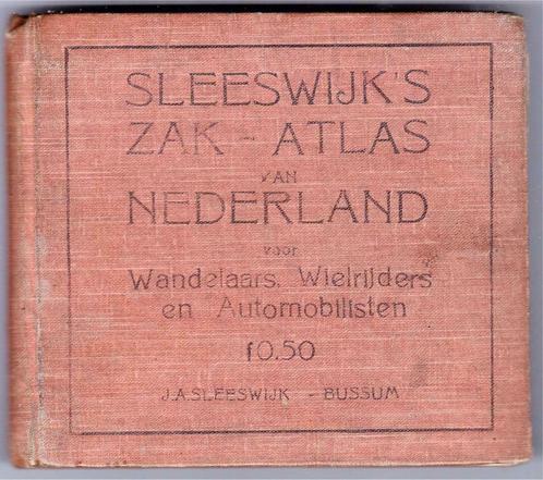 Sleeswijk's Zak - atlas van Nederland, Antiquités & Art, Antiquités | Livres & Manuscrits, Enlèvement ou Envoi