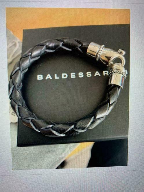 Baldessarini - Bracelet - Argent 925/1000 23.1 Gr Onyx 19, Handtassen en Accessoires, Armbanden, Zilver, Zilver, Ophalen of Verzenden