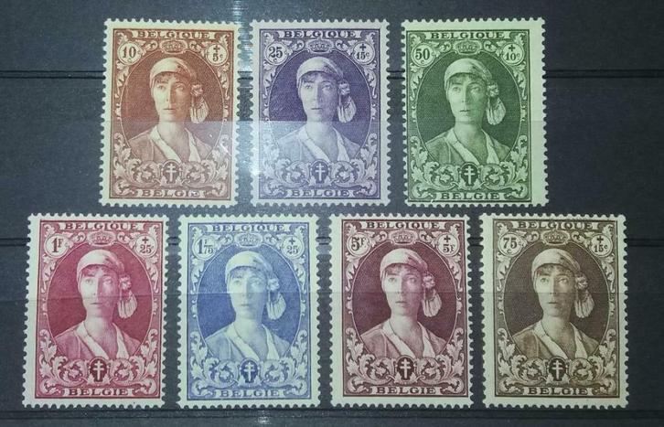 Timbres 326/32 Antituberculeux Reine Elisabeth 1931, Timbres & Monnaies, Timbres | Europe | Belgique, Timbre-poste, Enlèvement ou Envoi