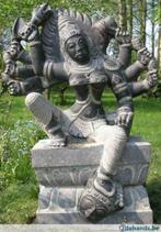 Kali à huit bras granit noir environ 1 m 07 cm !, Pierre, Autres types, Utilisé, Enlèvement ou Envoi