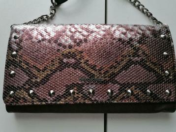 Pochette David Jones, Handtassen en Accessoires, Tassen | Damestassen, Ophalen of Verzenden, Zo goed als nieuw, Bruin, Avondtasje