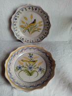 Deux assiettes  faïence de Nevers/France 1900/20 (23/24cm), Antiquités & Art, Enlèvement ou Envoi