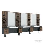 kaptafel knipspiegel herenspiegel barbierspiegel barbershop, Huis en Inrichting, Ophalen of Verzenden, Nieuw