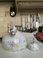 Ancien lot de poules j line une grosse et son petit, Collections, Porcelaine, Cristal & Couverts, Comme neuf