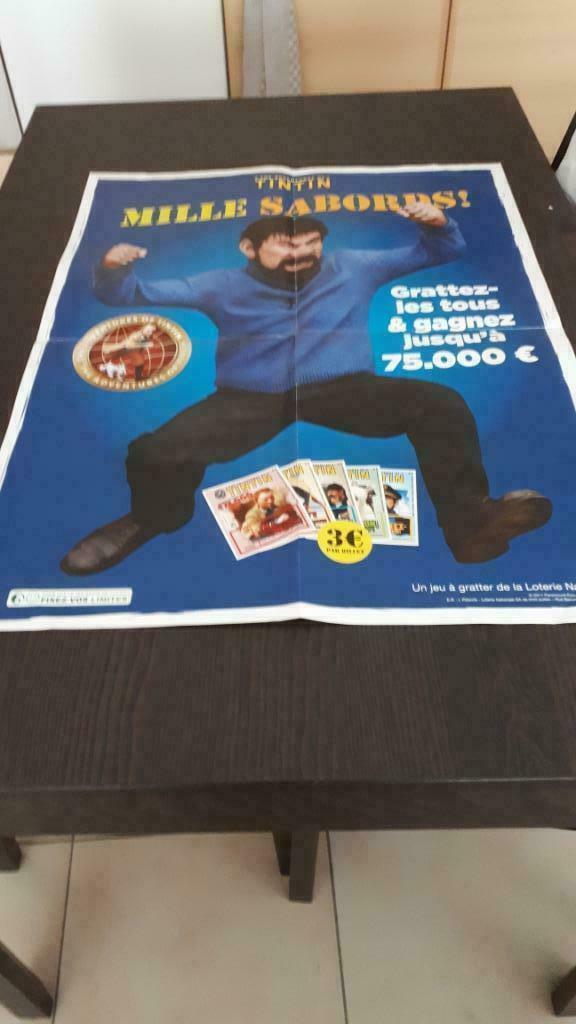 Poster Capitaine Haddock, Collections, Personnages de BD, Neuf, Image, Affiche ou Autocollant, Tintin, Enlèvement