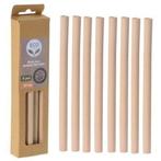 Bamboe eco rietjes hout 20 cm 8 stuks, Huis en Inrichting, Keuken | Servies, Ophalen of Verzenden, Nieuw, Overige materialen, Overige typen