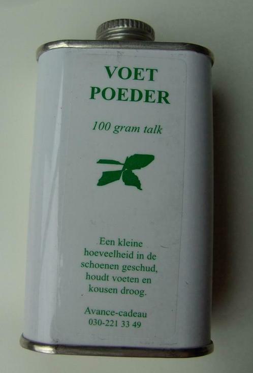 TALKPOEDER VOETPOEDER 100 GRAM IN RETRO BLIKJE NIEUW, Handtassen en Accessoires, Uiterlijk | Lichaamsverzorging, Nieuw, Overige typen