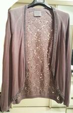 gilet cardigan gris laine fine, dentelle, chaîne argenté 38, Vêtements | Femmes, Enlèvement ou Envoi, Comme neuf, Taille 38/40 (M)