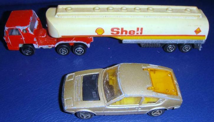Majorette: Matra Simca 219, Bernard semi-citerne Shell 364, Verzamelen, Poppetjes en Figuurtjes, Gebruikt, Ophalen of Verzenden