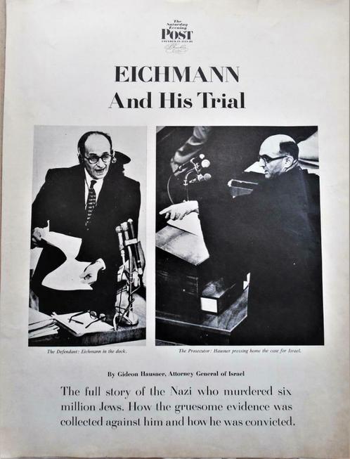 Eichmann and his trial - 1962 - de Godeon Hausner (Israël), Livres, Guerre & Militaire, Utilisé, Autres sujets/thèmes, Deuxième Guerre mondiale