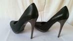 429B* BARACHINI sexy escarpins noirs high heels 3x cuir (36), Noir, Escarpins, Porté, Envoi