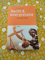 Recht en interpretatie, Nieuw, Overige wetenschappen, Ophalen of Verzenden, O.A.P. van der Roest