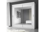 Mooie kleerkast met spiegels en schuifdeuren wit ALS NIEUW, Huis en Inrichting, Kasten | Kleerkasten, 200 cm of meer, Ophalen of Verzenden