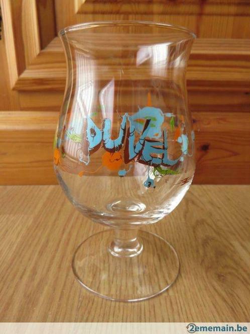 Duvel superbe verre de collection signé Yan Sorgi, Verzamelen, Biermerken, Gebruikt