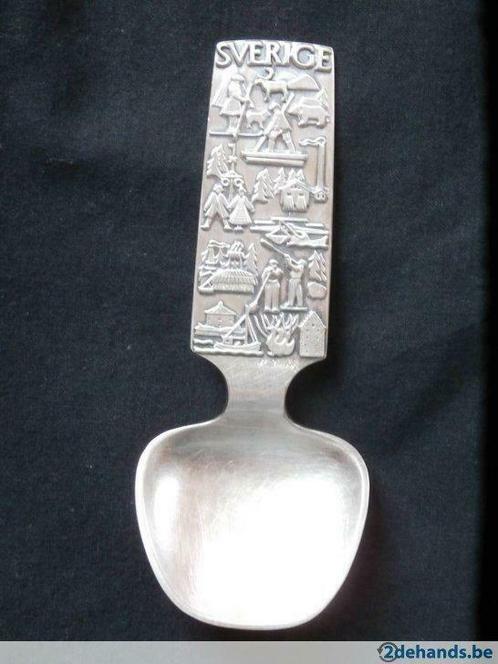 cuillère à sel en argent moderniste 1930 "Gabex PNS ALP", Antiquités & Art, Curiosités & Brocante, Enlèvement ou Envoi