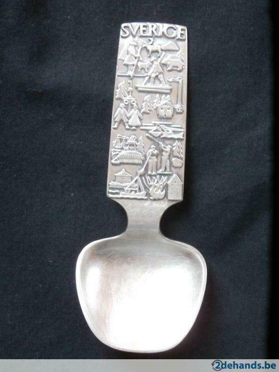 modernistische zilveren zoutlepel 1930"Gabex PNS ALP", Antiek en Kunst, Curiosa en Brocante, Ophalen of Verzenden