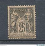 Frankrijk SAGE N ° 97 25c zwart op roze Nieuw * 1876-1878, Postzegels en Munten, Verzenden, Postfris
