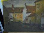 Oude schildering op hout Begijnhof Diest, Antiek en Kunst, Ophalen