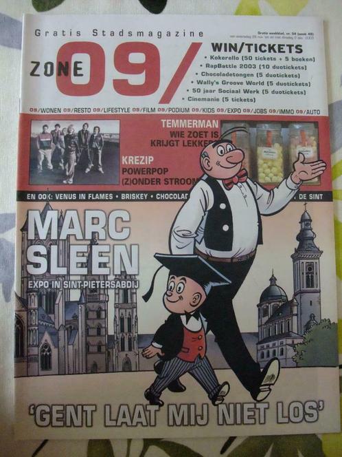 Zone 09: artikel over Marc Sleen (Nero) 2003 - NIEUWSTAAT, Livres, Journaux & Revues, Comme neuf, Autres types, Enlèvement ou Envoi