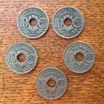 5 pièces 10 Cent 3ème R.FR 1922-1924 Thunderbolt + 147 Corne, Timbres & Monnaies, Série, Enlèvement ou Envoi, France