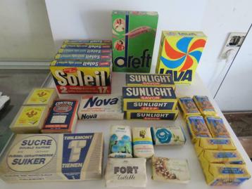 Lot Emballage vintage 28 pièces, Enlèvement ou Envoi