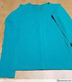 T-shirt vert turquoise à manches longues fille 134/140, Utilisé, Fille, Chemise ou À manches longues