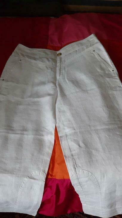 A vendre pantalon blanc lin Jackpot - taille 36, Vêtements | Femmes, Culottes & Pantalons, Porté, Taille 36 (S), Blanc, Envoi