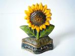 Zonnebloem als gietijzer deurstopper, Antiek en Kunst, Ophalen of Verzenden