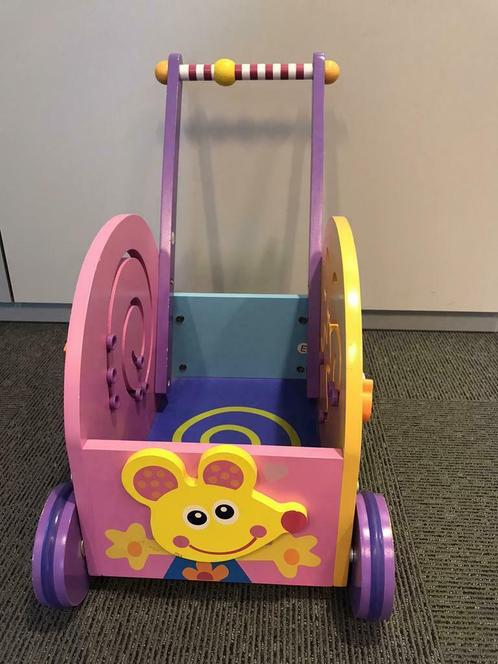 Vrolijke en stabiele loopwagen van Boikido in geel, roos, Kinderen en Baby's, Speelgoed | Babyspeelgoed, Ophalen of Verzenden