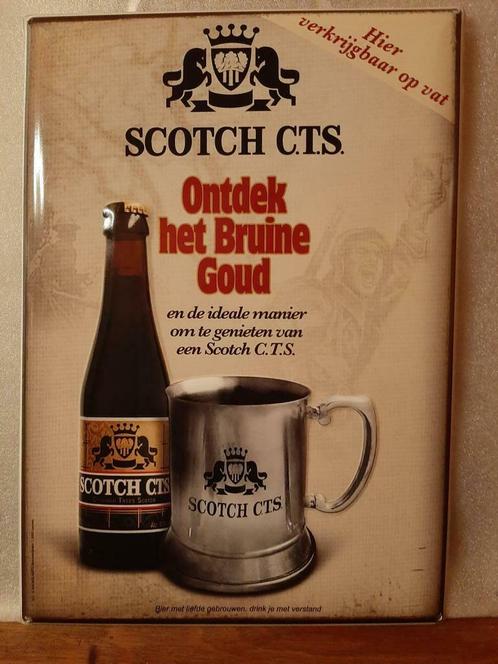 Plaque en tôle Scotch C.T.S ., Verzamelen, Biermerken, Gebruikt, Ophalen of Verzenden