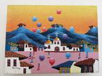 Peinture à l'huile de Morales, Quito, Équateur 1998, Ophalen
