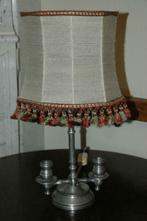 TINNEN LAMPEKAP - DUBBELE KAARSHOUDER, Beige, 25 à 50 cm, Autres matériaux, Chandelier