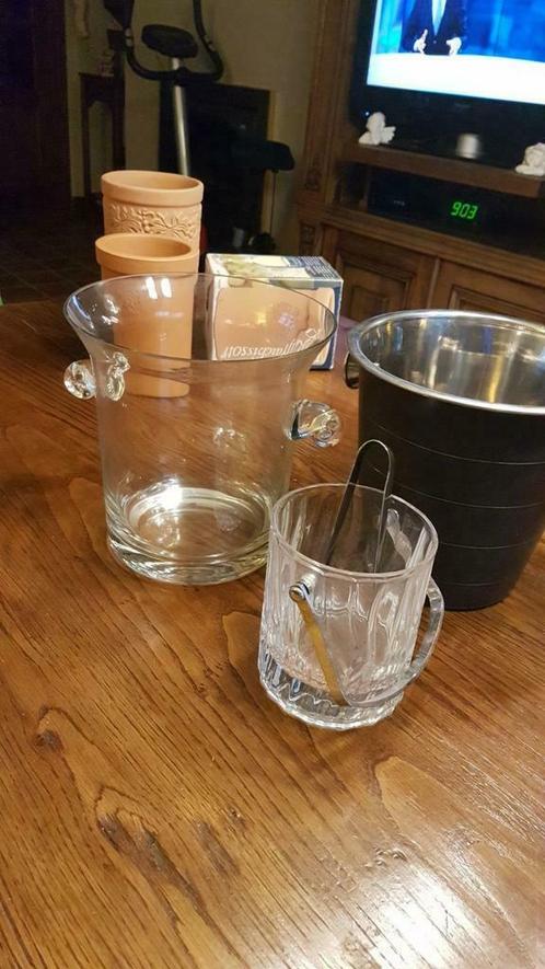 Wijnkoelers , champagne coolers en glazen ijspot, Verzamelen, Glas en Drinkglazen, Zo goed als nieuw, Ophalen of Verzenden