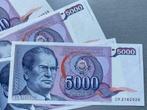 5 x Tito Joegoslavië, Postzegels en Munten, Bankbiljetten | Europa | Niet-Eurobiljetten, Los biljet, Verzenden, Joegoslavië