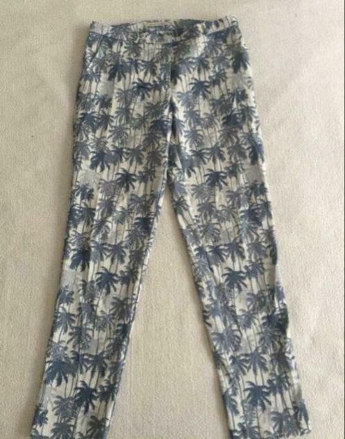 Palmbomen pantalon Nathalie Vleeschouwer, Kleding | Dames, Broeken en Pantalons, Zo goed als nieuw, Blauw, Lang, Ophalen of Verzenden