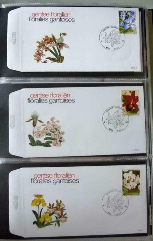 3 FDC 16/03/1985 - Gentse Floraliën - Floralies Gantoises, Postzegels en Munten, Postzegels | Europa | België, Ophalen of Verzenden