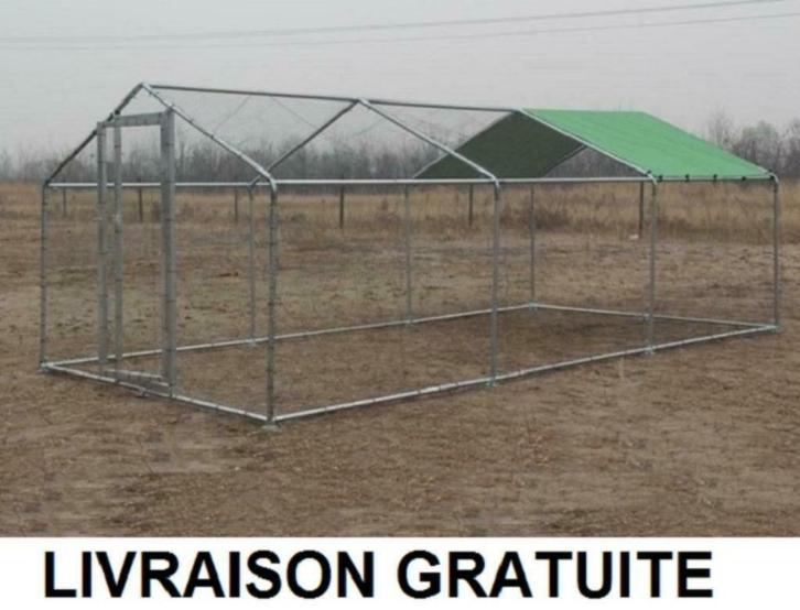 Poulailler 18m² 6x3x2,25m enclos poule parc chatiere voliere, Animaux & Accessoires, Volatiles | Accessoires, Neuf, Poulailler