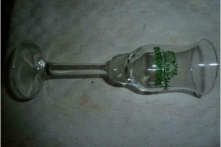 #J glas WORTEGEMSEN ' Super ! ' borrel glaasje op hoge voet, Verzamelen, Glas en Drinkglazen, Nieuw, Borrel- of Shotglas, Ophalen of Verzenden