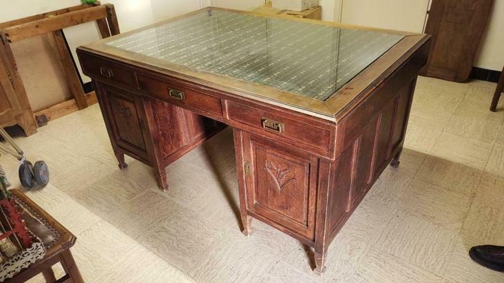 houten bureau, Huis en Inrichting, Bureaus, Gebruikt, Bureau, Ophalen